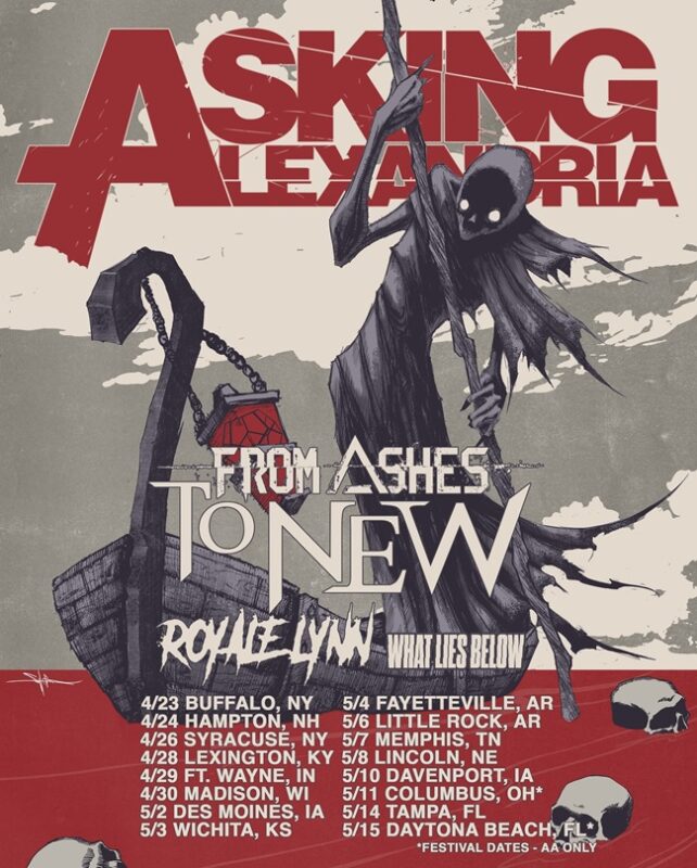 Asking Alexandria 2025 Tour Flyer