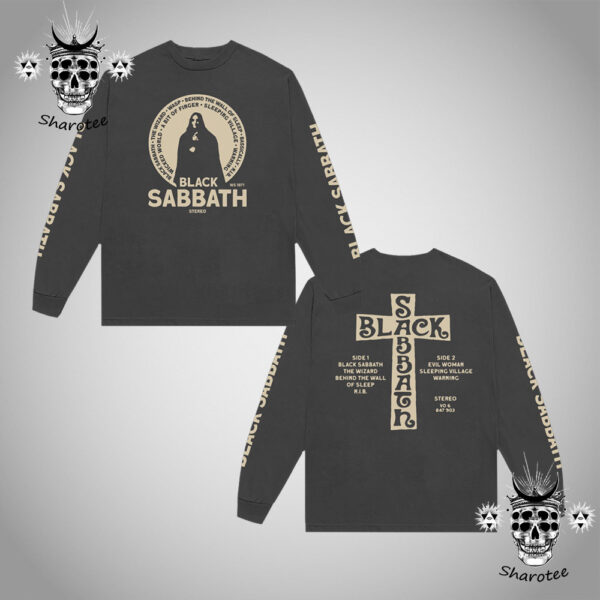 Black Sabbath Self Titled Official Album Track List Unisex Sweartshirt