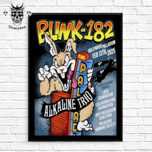 Blink 182 Concert At Hollywood Palladium Hollywood California On February 13th 2025 Wall Decor Poster Canvas