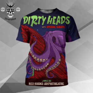 Dirty Heads Live In Concert At Red Rocks Amphitheatre Morrison Colorado On June 26th 2025 All Over Print Shirt