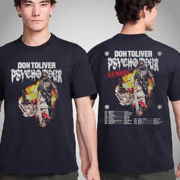 Don Toliver Hardstone Psycho EU 2025 Tour Dates Two Sides Unisex T-Shirt