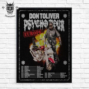 Don Toliver Hardstone Psycho EU 2025 Tour Dates Wall Decor Poster Canvas