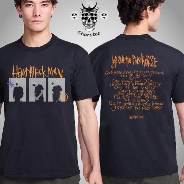 Heart Attack Man Horse Head Tracklist Graphic Two Sides Unisex T-Shirt