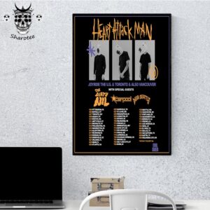 Heart Attack Man Joyride Tour In The US And Toronto And Also Vancouver 2025 Tour Dates Wall Decor Poster Canvas