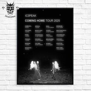 IC3PEAK Coming Home Tour Dates 2025 Wall Decor Poster Canvas