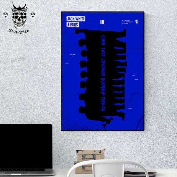 Jack White Concert At Le Trianon Paris On February 23rd 2025 Wall Decor Poster Canvas