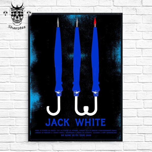 Jack White No Name UK And EU 2025 Tour Dates Wall Decor Poster Canvas