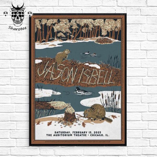 Jason Isbell Concert At The Auditorium Theatre Chicago Illinois At February 15th 2025 Wall Decor Poster Canvas