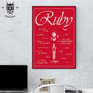 Jennie Ruby Full Album Tracklist Red Edition Wall Decor Poster Canvas