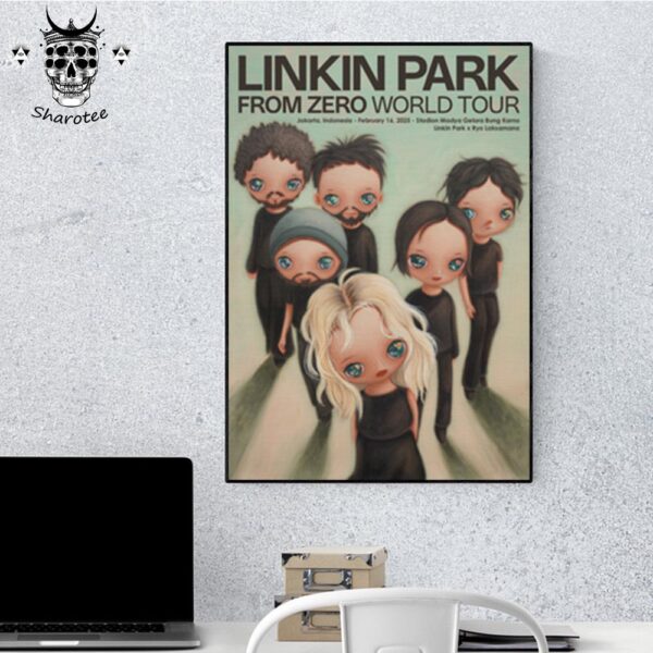 Linkin Park From Zero World Tour 2025 At Stadion Madya Gelora Bung Karno Jakarta Indonesia On February 16th 2025 Wall Decor Poster Canvas