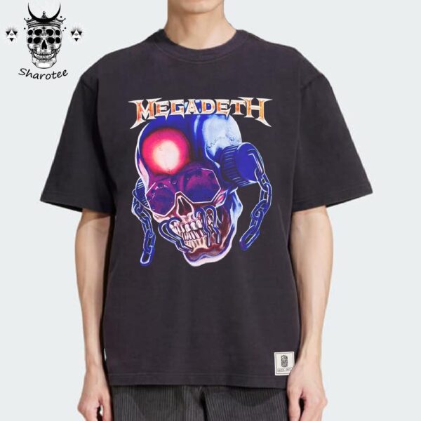 Megadeth Jumbo Vic Boxy Tee Washed Skull Vintage Unisex T-Shirt