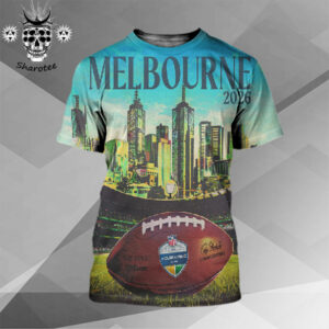 Melbourne Welcomes NFL 2026 American Football In Australia All Over Print Shirt