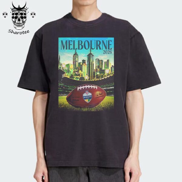 Melbourne Welcomes NFL 2026 American Football In Australia Unisex T-Shirt