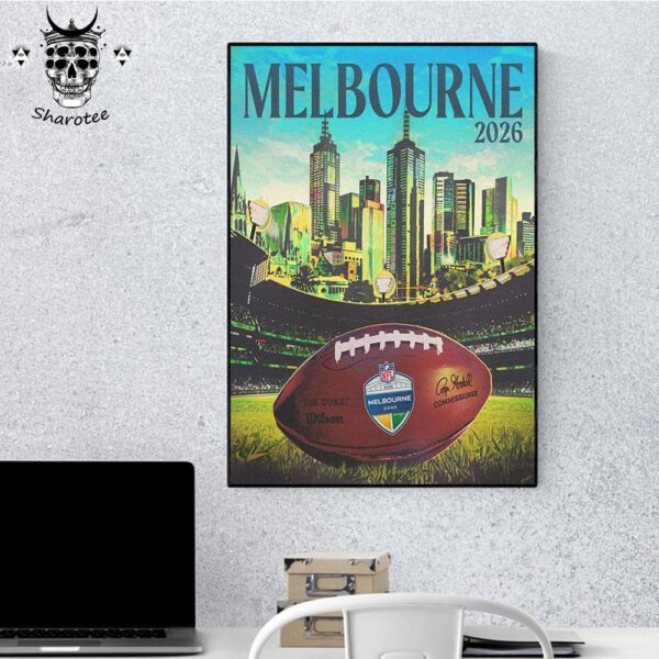 Melbourne Welcomes NFL 2026 American Football In Australia Wall Decor Poster Canvas