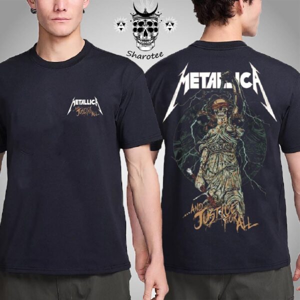 Metallica The Black Album And Justice For All Pinball Art By Rhys Cooper Two Sides Unisex T-Shirt