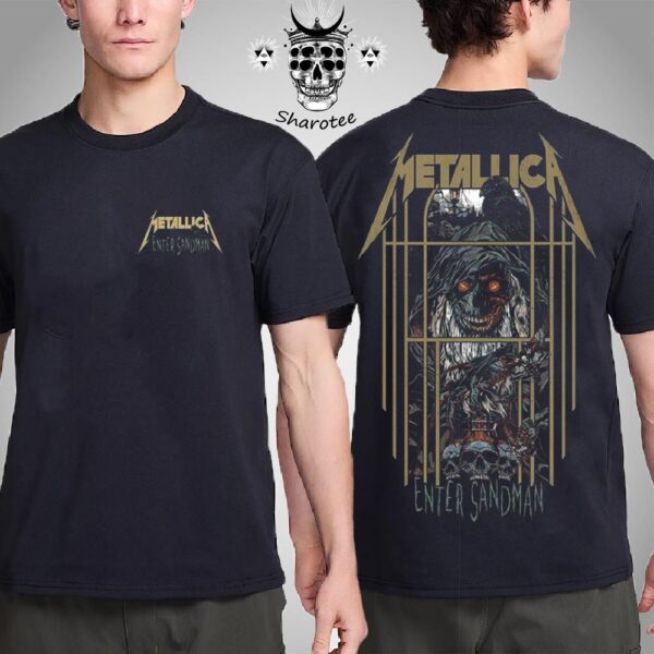 Metallica The Black Album Enter Sandman Pinball Art By Rhys Cooper Two Sides Unisex T-Shirt