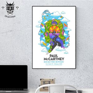 Paul McCartney Rocks The Bowery Concert At Bowery Ballroom New York On February 11th 2025 Wall Decor Poster Canvas