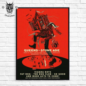 Queens Of The Stone Age Rock N’ Roll Circus Concert At Don Valley Bowl Sheffield Uk On August 27th 2025 Wall Decor Poster Canvas