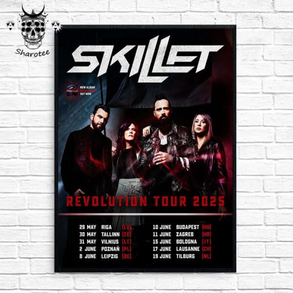 Skillet Revolution Tour 2025 Tour Dates Wall Decor Poster Canvas