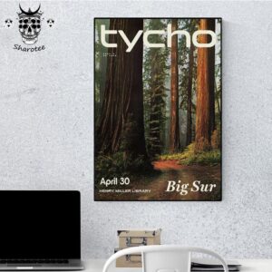 Tycho California Tour On Henry Miller Memorial Library Big Sur On April 30th 2025 Wall Decor Poster Canvas