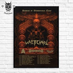 Whitechapel Hymns In Dissonance Tour 2025 Tour Dates Wall Decor Poster Canvas