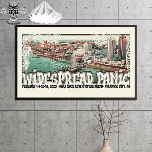 Widespread Panic Hard Rock Live At Etess Arena Atlantic City New Jersey From February 14h To 16th 2025 Wall Decor Poster Canvas