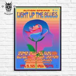 Billy Idol Autism Speaks Light Up The Blues On Greek Theatre Los Angeles California On April 26th 2025 Wall Decor Poster Canvas