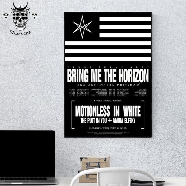 Bring Me The Horizon USA Ascension Program North America Tour 2025 Wall Decor Poster Canvas