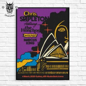 Chris Stapleton Lives At Qudos Bank Arena Sydney Australia On March 4th 2025 Wall Decor Poster Canvas