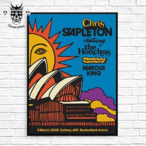 Chris Stapleton Lives At Qudos Bank Arena Sydney Australia On March 5th 2025 Wall Decor Poster Canvas