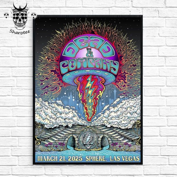 Dead And Company Concert Sphere In Las Vegas Nevada On March 21st 2025 Wall Decor Poster Canvas