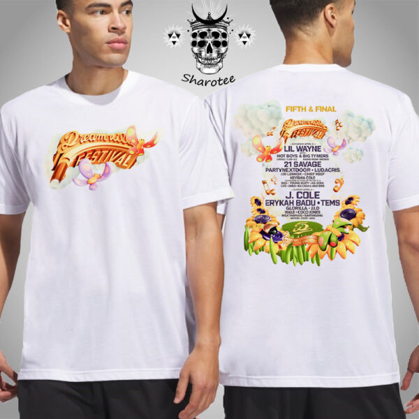 Dreamville Festival 25 Fifth And Final Excusive Line Up Two Sided Unisex T-Shirt