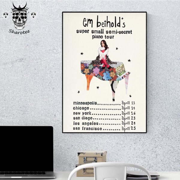 Em Beihold Super Small Semi Secret Piano 2025 Tour Dates Wall Decor Poster Canvas