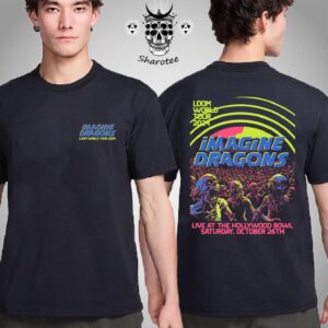 Imagine Dragons Hollywood Bowl Zombie Event Loom World Tour 2024 Live At Hollywood Bowl Two Sided Unisex T-Shirt