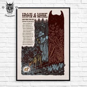 Iron And Wine Light Verse Tour 2025 With Jobi Riccio Tour Dates Wall Decor Poster Canvas