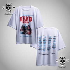 J Balvin Back To The Rayo 2025 North America Tour Dates Two Sided Unisex T-Shirt