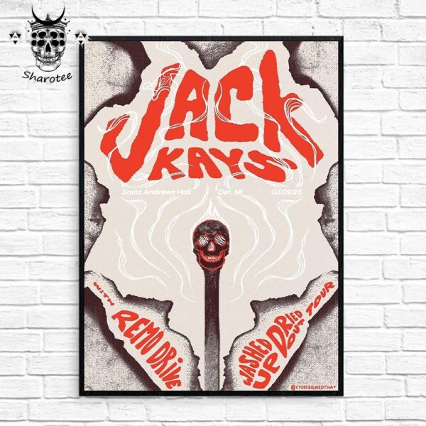 Jack Kays Washed Up Dried Out Tour At Saint Andrews Hall Detroit Michigan On March 9th 2025 Wall Decor Poster Canvas