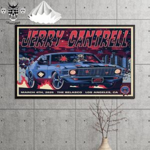 Jerry Cantrell Concert At The Belasco Los Angeles California On March 4th 2025 Wall Decor Poster Canvas