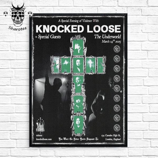 Knocked Loose A Special Evening Of Violence With Special Guests The Underworld At 174 Camden High St London England On March 14th 2025 Wall Decor Poster Canvas