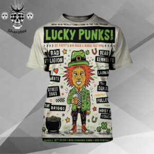 Lucky Punks Patty Day Beer And Music Festival At Oak Canyon Park Silverado California On March 15th 2025 All Over Print Shirt