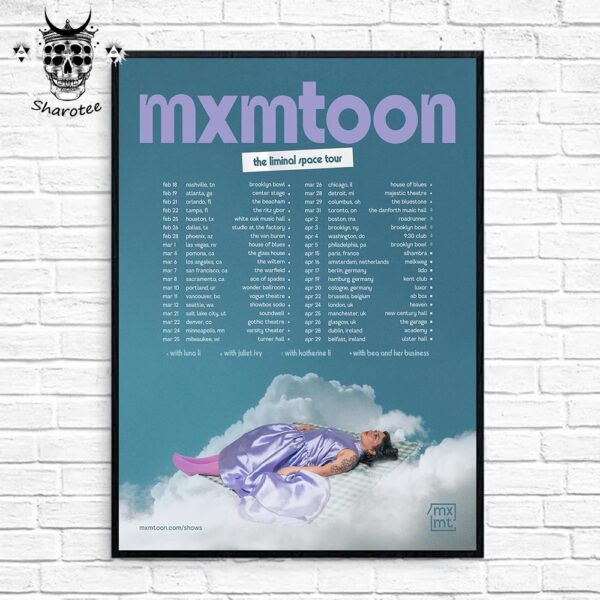 Mxmtoon The Liminal Space Tour 2025 Tour Dates Wall Decor Poster Canvas