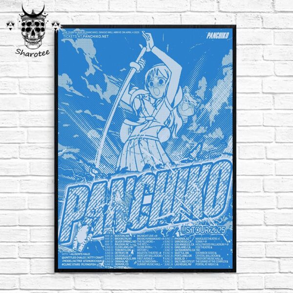 Panchiko US Tour 2025 Next Pop Music Tour Dates Wall Decor Poster Canvas