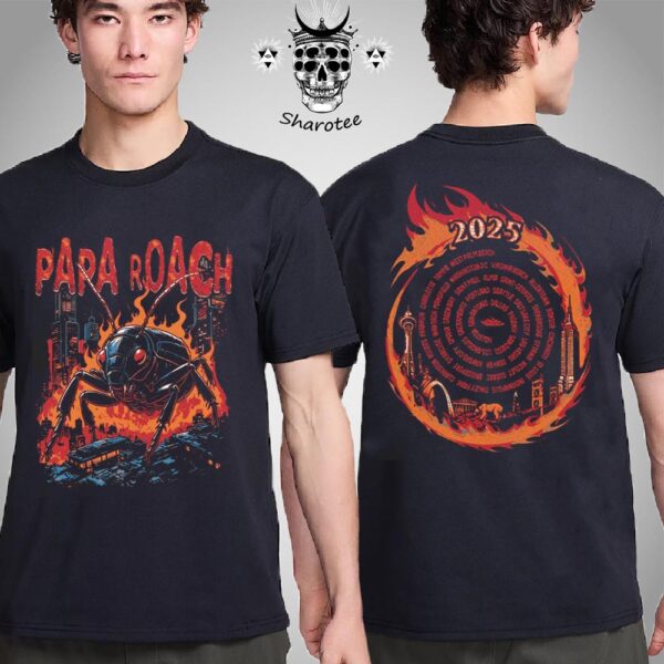 Papa Roach Roachzilla 2025 North American Tour Two Sided Unisex T-Shirt