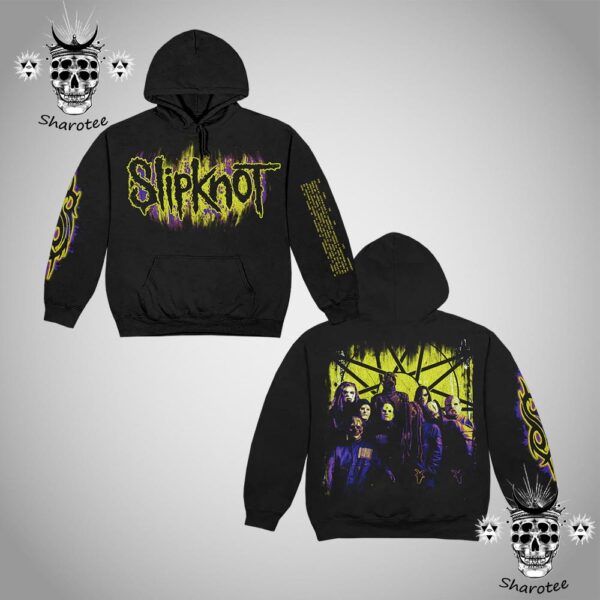 Slipknot Here Comes The Pain World Tour 25th Anniversery Pentagram Graphic Unisex Hoodie