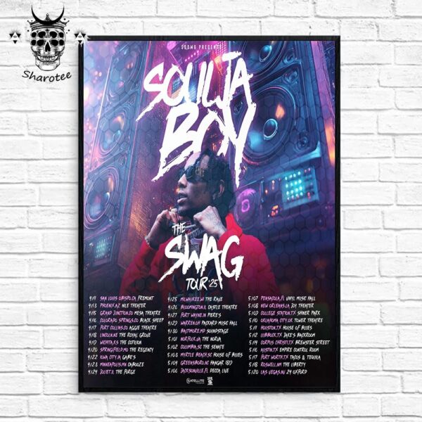 Soulja Boy The Swag Tour 2025 Tour Dates In April And May 2025 Wall Decor Poster Canvas