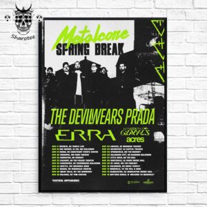 The Devil Wears Prada Metalcore Spring Break 2025 Tour Dates Wall Decor Poster Canvas