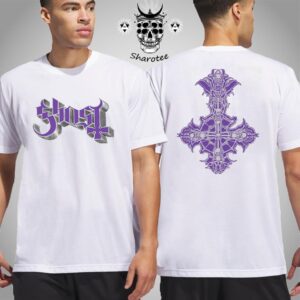 The Ghost Band Chrome Purple Skeletá Graphic Two Sided Unisex T-Shirt