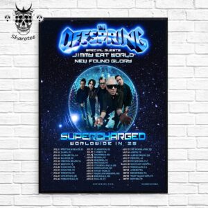 The Offspring Supercharged Worldwide In 2025 Tour Dates With Jimmy Eat World And New Found Glory Wall Decor Poster Canvas