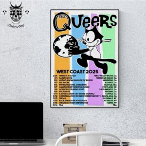 The Queers West Coast 2025 Tour Dates Wall Decor Poster Canvas