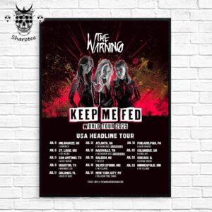 The Warning Keep Me Fed World Tour 2025 USA Headline Tour Dates Wall Decor Poster Canvas